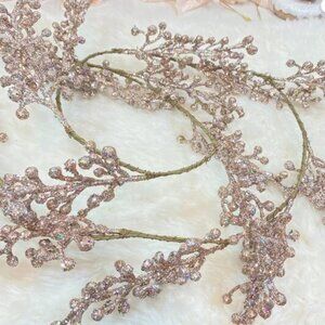 Mark Roberts Pink Glitter Berry Holiday Christmas Tree Metal Garland 60" New